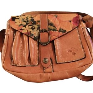 Patricia Nash Tan Floral Crossbody Bag